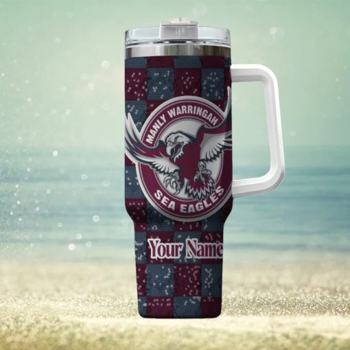 Manly Warringah Sea Eagles NRL Personalized Stanley Tumbler 40oz