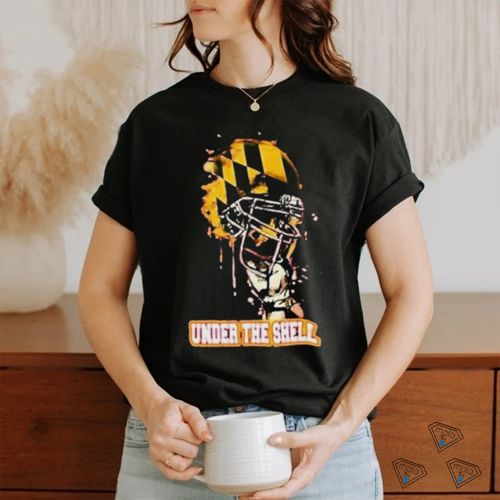 Maryland Terrapins Under The Shell Rising Helmet Shirt Maryland Terrapins Under The Shell Rising Helmet Shirt