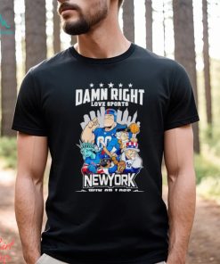 Mascot Damn right love sports New York win or lose shirt