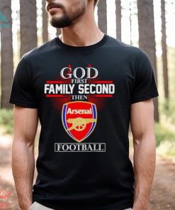Men’s God first family second then Arsenal football shirt