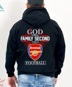 Men’s God first family second then Arsenal football shirt