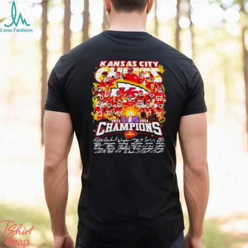 Men’s Kansas City Chiefs 2023 2024 Champions signatures shirt