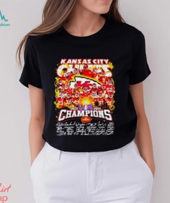 Men’s Kansas City Chiefs 2023 2024 Champions signatures shirt