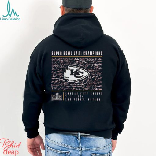 Men’s Kansas City Chiefs Fanatics Branded Red Super Bowl LVIII Champions Signature Roster Big & Tall T Shirt