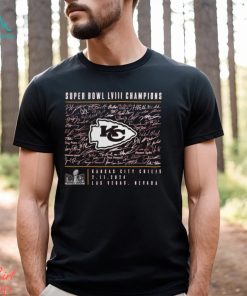 Men's Kansas City Chiefs Fanatics Branded Red Super Bowl LVIII Champions Signature Roster Big & Tall T Shirt
