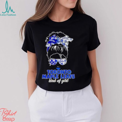 Messy bun Toronto Maple Leafs kind of girl shirt