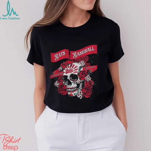 MiLB Store Louisville Bats Murcielagos Skull T Shirt