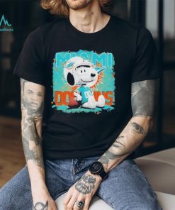 Miami Dolphins Mix The Peanuts Snoopy Football Player T Shirt