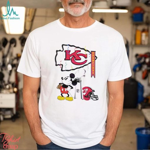 Mickey Mouse Kansas City Chiefs Champions Trophy Shirt