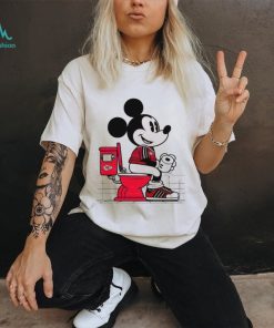 Mickey Mouse San Francisco 49ers sitting on Kansas City Chiefs toilet shirt
