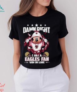 Mickey mouse damn right I am a Boston College Eagles fan win or lose shirt, hoodie, sweater, long sleeve and tank top Mickey mouse damn right I am a Boston College Eagles fan win or lose shirt