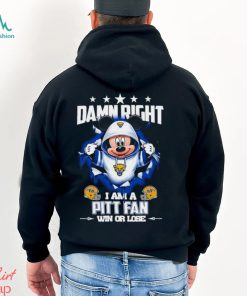 Mickey mouse damn right I am a Pittsburgh Panthers fan win or lose shirt
