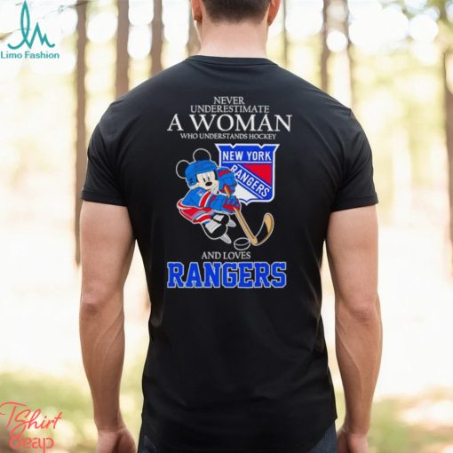 Mickey never underestimate a woman who understands hockey and loves Rangers shirt