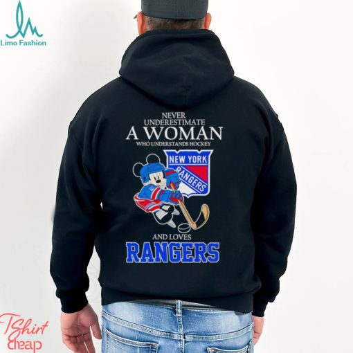 Mickey never underestimate a woman who understands hockey and loves Rangers shirt