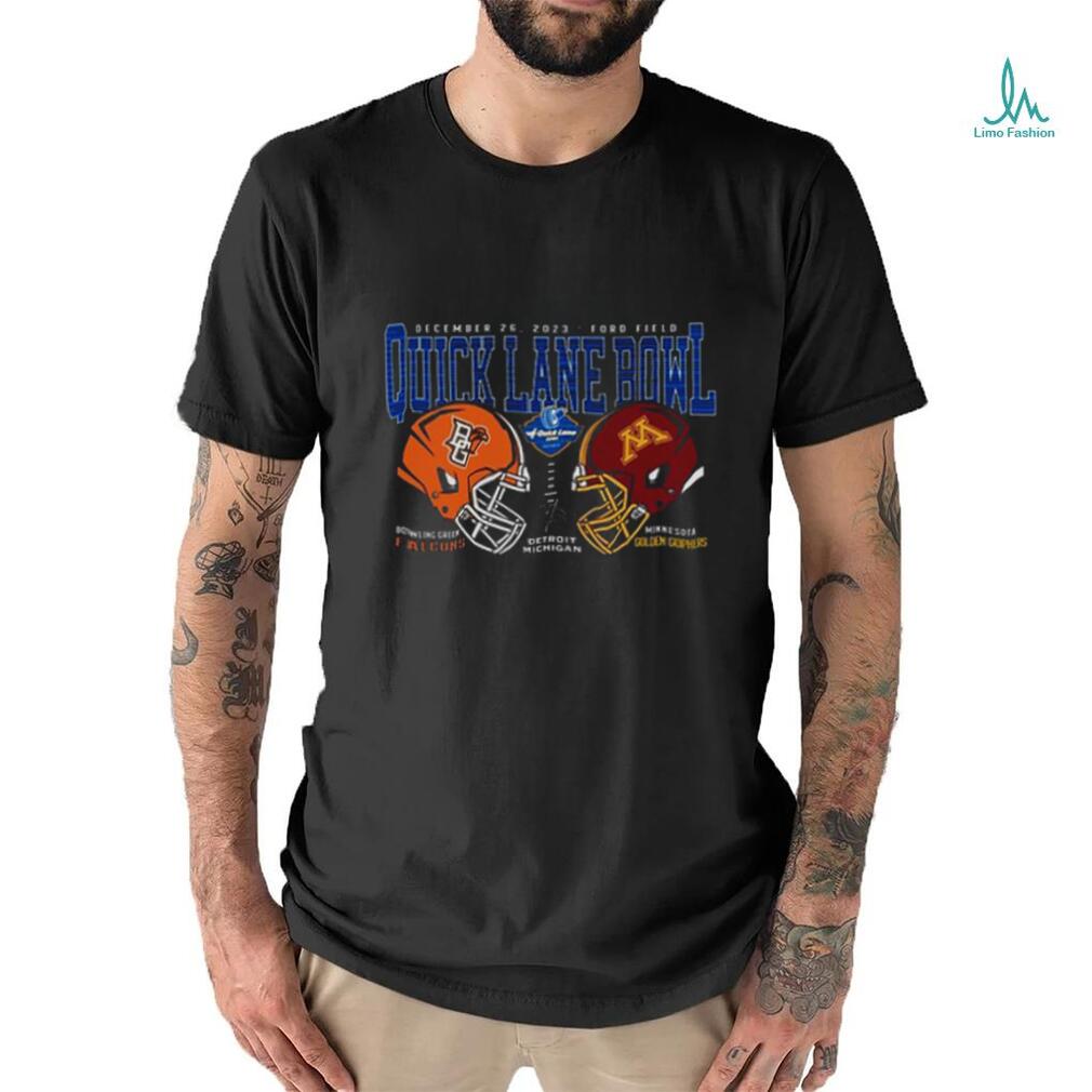 Minnesota Golden Gophers vs Bowling Green Falcons 2023 Quick Lane Bowl Helmet Shirt Minnesota Golden Gophers vs Bowling Green Falcons 2023 Quick Lane Bowl Helmet Shirt