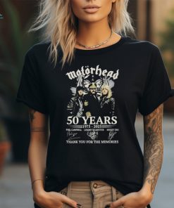 Motor Head 50 Years 1975 2025 Thank you for the memories signatures shirt