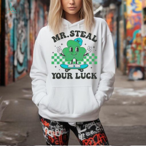 Mr Steal Your Luck Shamrock Skateboard shirt