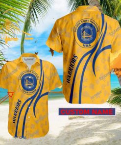 NBA Golden State Warriors Hawaiian Shirt Design Gift Fans Summer Holidays Custom Name