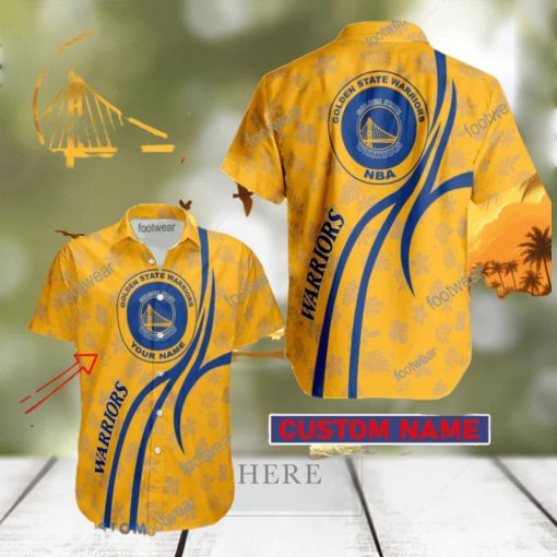 NBA Golden State Warriors Hawaiian Shirt Design Gift Fans Summer Holidays Custom Name