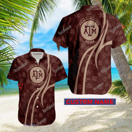 NCAA Texas A&M Aggies Hawaiian Shirt Design Gift Fans Summer Holidays Custom Name