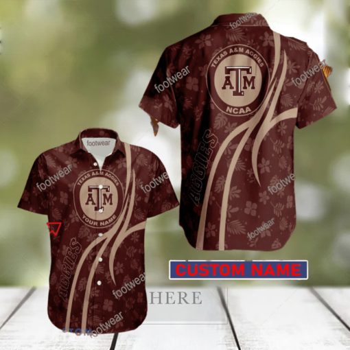 NCAA Texas A&M Aggies Hawaiian Shirt Design Gift Fans Summer Holidays Custom Name