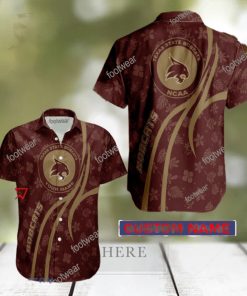 NCAA Texas State Bobcats Hawaiian Shirt Design Gift Fans Summer Holidays Custom Name