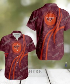 NCAA Virginia Tech Hokies Hawaiian Shirt Design Gift Fans Summer Holidays Custom Name