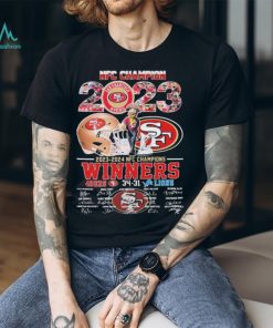 NFC Champion 2023 San Francisco 49ers 2023 2024 NFC Champions Winner 34 31 Detroit Lions Signatures Shirt