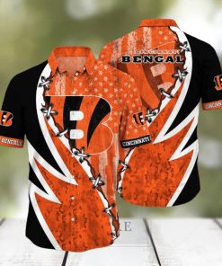 NFL Cincinnati BengalsHawaiian Shirt 3D Printed Graphic American Flag Print This Summer Gift For Fans