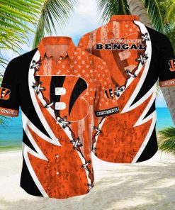 NFL Cincinnati BengalsHawaiian Shirt 3D Printed Graphic American Flag Print This Summer Gift For Fans