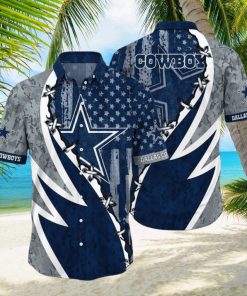 NFL Dallas CowboysHawaiian Shirt 3D Printed Graphic American Flag Print This Summer Gift For Fans