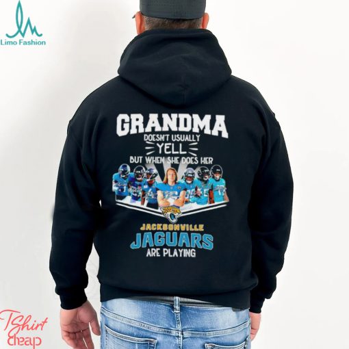 NFL Grandma Doesn’t Usually Yell But When She Does Her Jacksonville Jaguars Are Playing Football Team signature shirt