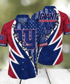 NFL New York Giants Hawaiian Shirt 3D Printed Graphic American Flag Print This Summer Gift For Fans