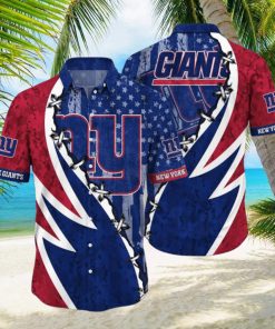 NFL New York Giants Hawaiian Shirt 3D Printed Graphic American Flag Print This Summer Gift For Fans