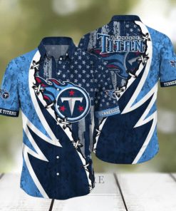 NFL Tennessee Titans Hawaiian Shirt 3D Printed Graphic American Flag Print This Summer Gift For Fans