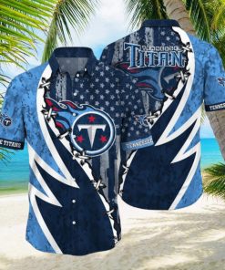 NFL Tennessee Titans Hawaiian Shirt 3D Printed Graphic American Flag Print This Summer Gift For Fans