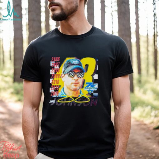 Nascar Jimmie Johnson graphic signature shirt