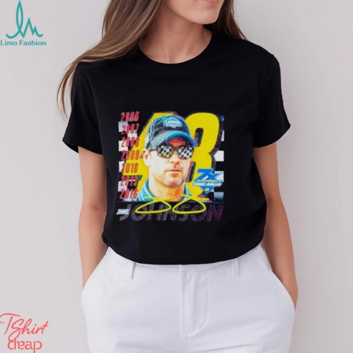 Nascar Jimmie Johnson graphic signature shirt
