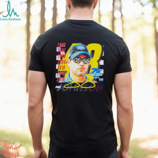 Nascar Jimmie Johnson graphic signature shirt