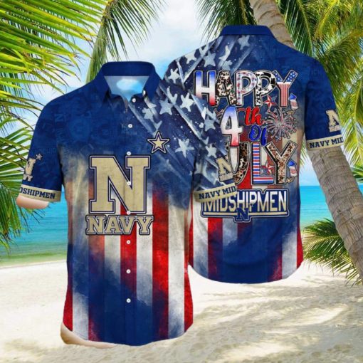 Navy Midshipmen NCAA3 Independence Day Holidays Hawaiian Shirt For Men Women Gift