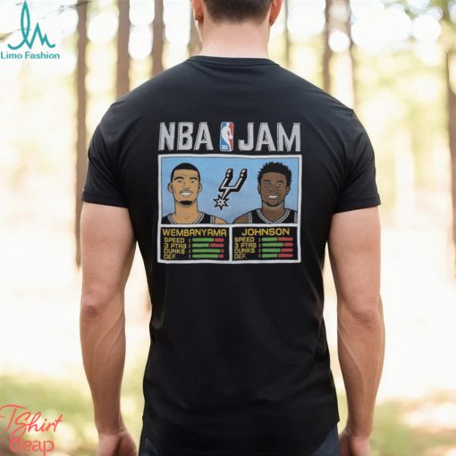 Nba Jam Spurs Wembanyama And Johnson Shirt