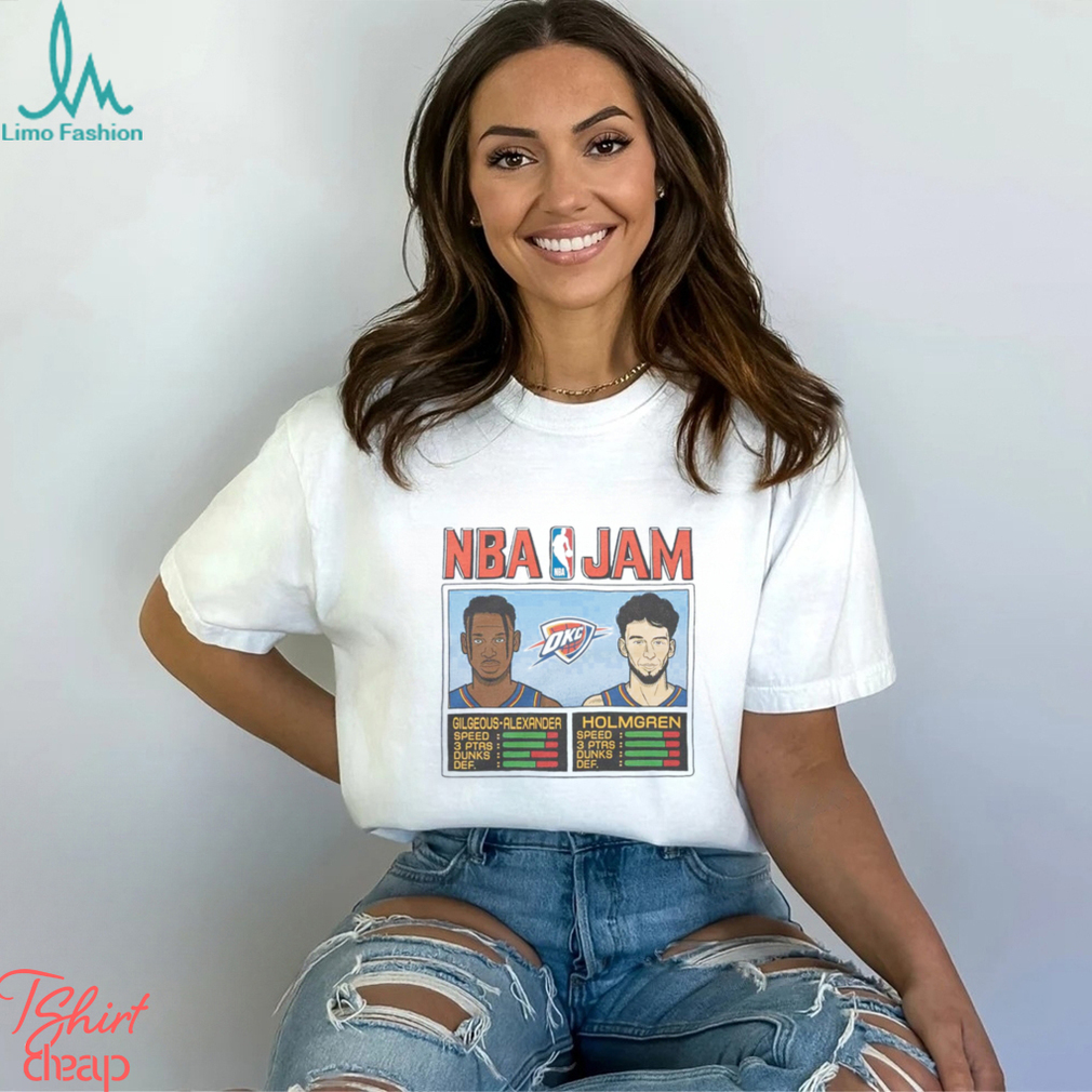 Nba Jam Thunder Gilgeous Alexander And Holmgren Shirt Nba Jam Thunder Gilgeous Alexander And Holmgren Shirt