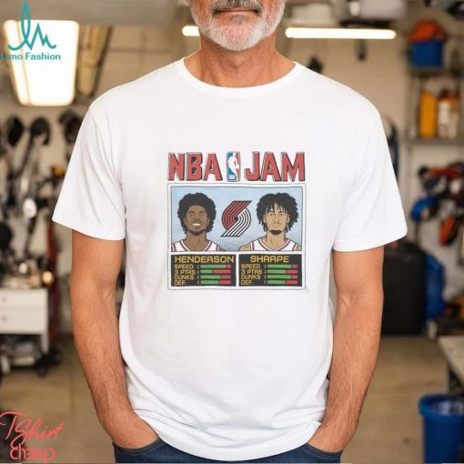 Nba Jam Trail Blazers Henderson And Sharpe Shirt