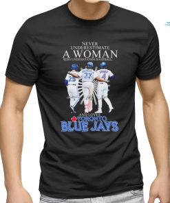 Never Underestimate A Woman Who Understands Baseball And Loves Toronto Blue Jays Guerrero Jr, Springer And Varsho Signatures Shirt