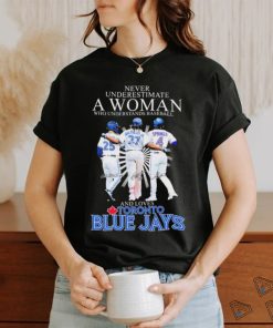 Never Underestimate A Woman Who Understands Baseball And Loves Toronto Blue Jays Guerrero Jr, Springer And Varsho Signatures Shirt