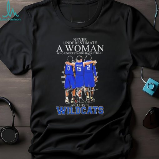 Never Underestimate A Woman Who Understands Basketball And Loves Kentucky Wildcats Sheppard, Dillingham And Bradshaw Signatures Shirt