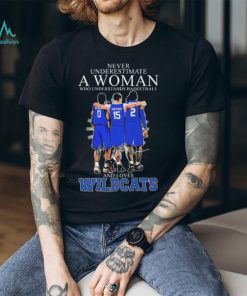 Never Underestimate A Woman Who Understands Basketball And Loves Kentucky Wildcats Sheppard, Dillingham And Bradshaw Signatures Shirt