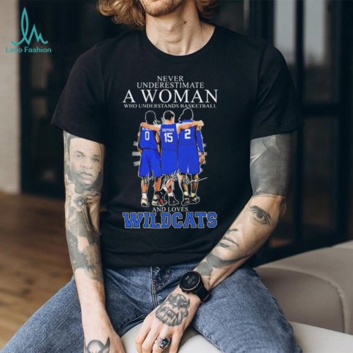 Never Underestimate A Woman Who Understands Basketball And Loves Kentucky Wildcats Sheppard, Dillingham And Bradshaw Signatures Shirt