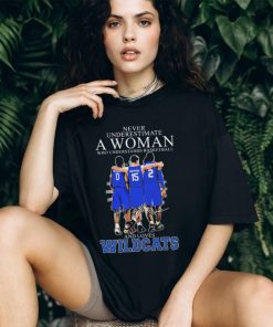 Never Underestimate A Woman Who Understands Basketball And Loves Kentucky Wildcats Sheppard, Dillingham And Bradshaw Signatures Shirt