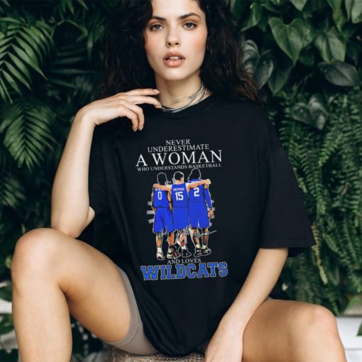 Never Underestimate A Woman Who Understands Basketball And Loves Kentucky Wildcats Sheppard, Dillingham And Bradshaw Signatures Shirt